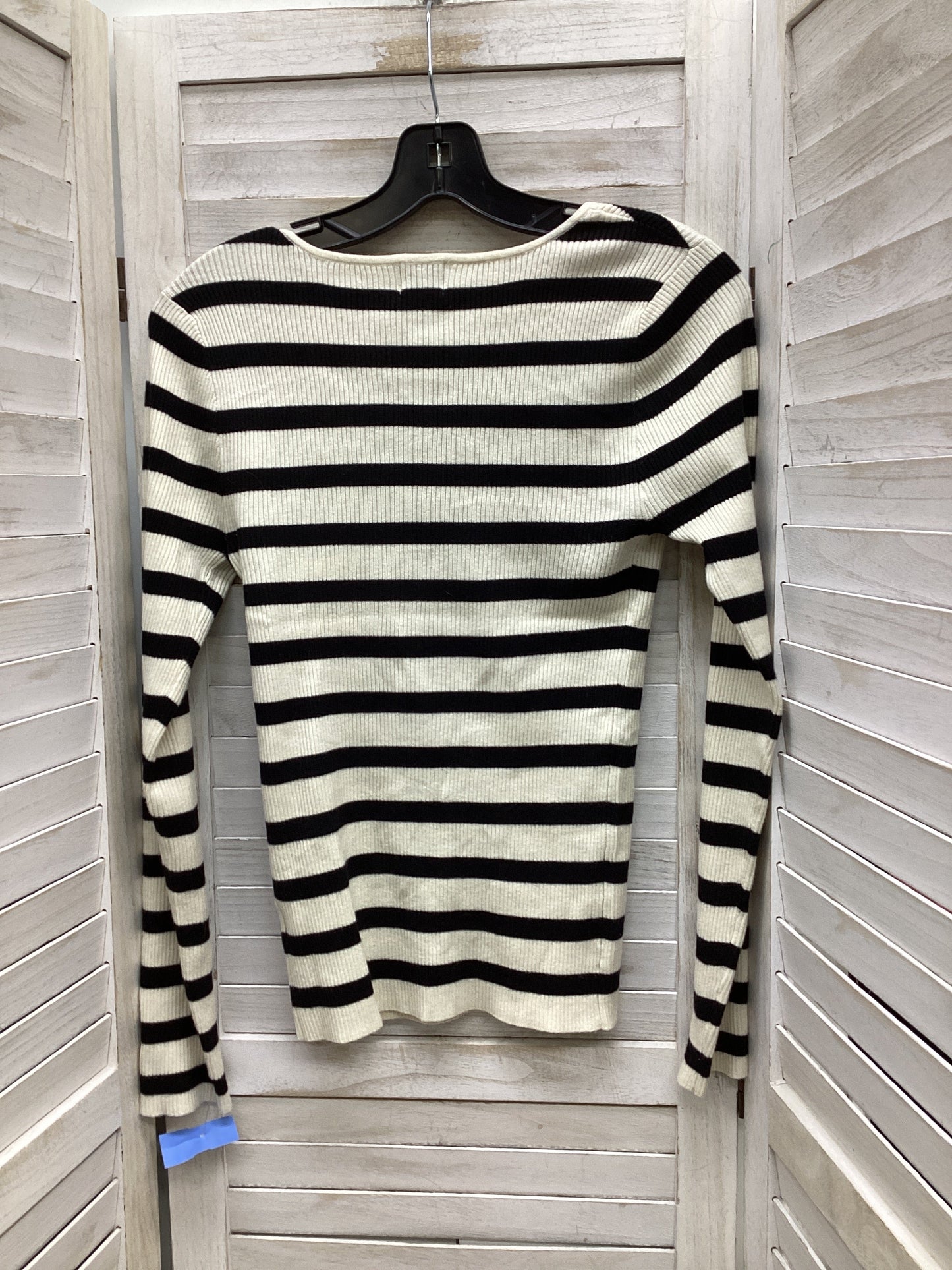 Top Long Sleeve By A New Day In Striped Pattern, Size: M