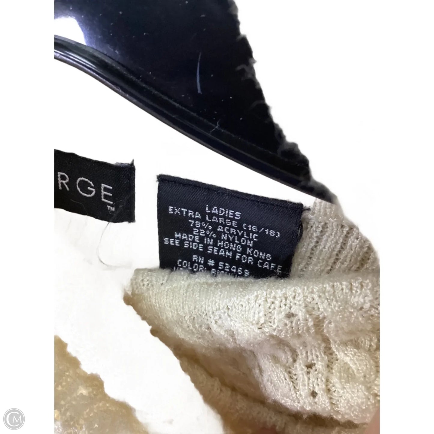 Top Long Sleeve By George In Tan, Size: XL