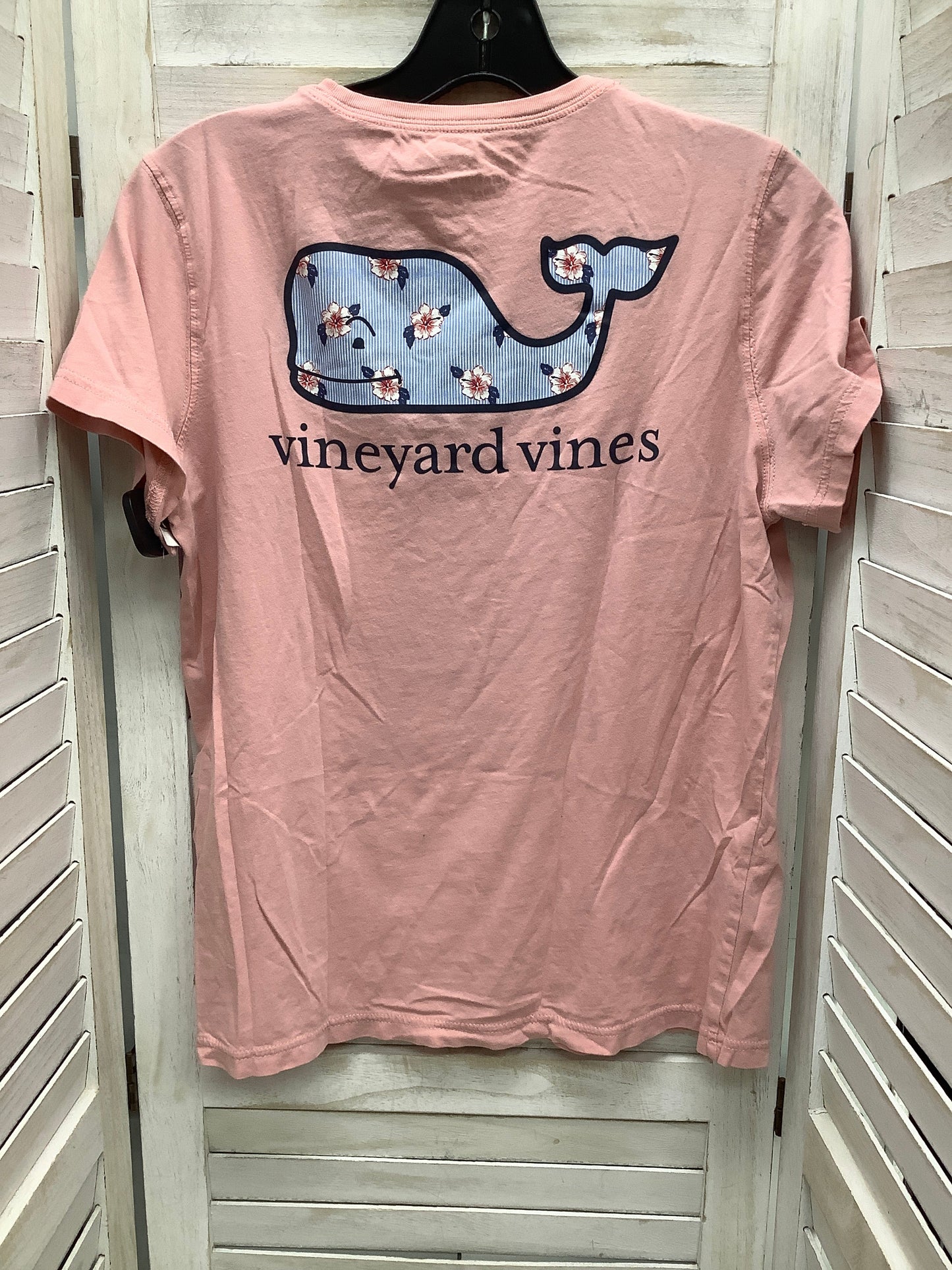 Top Short Sleeve By Vineyard Vines In Pink, Size: M