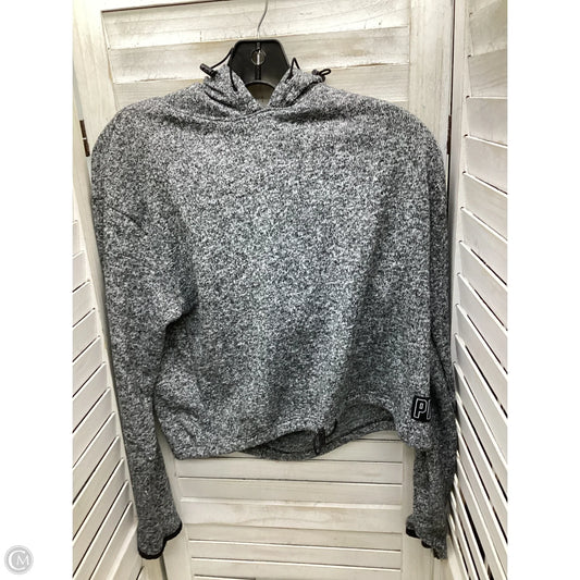 Sweatshirt Hoodie By Pink In Grey, Size: S