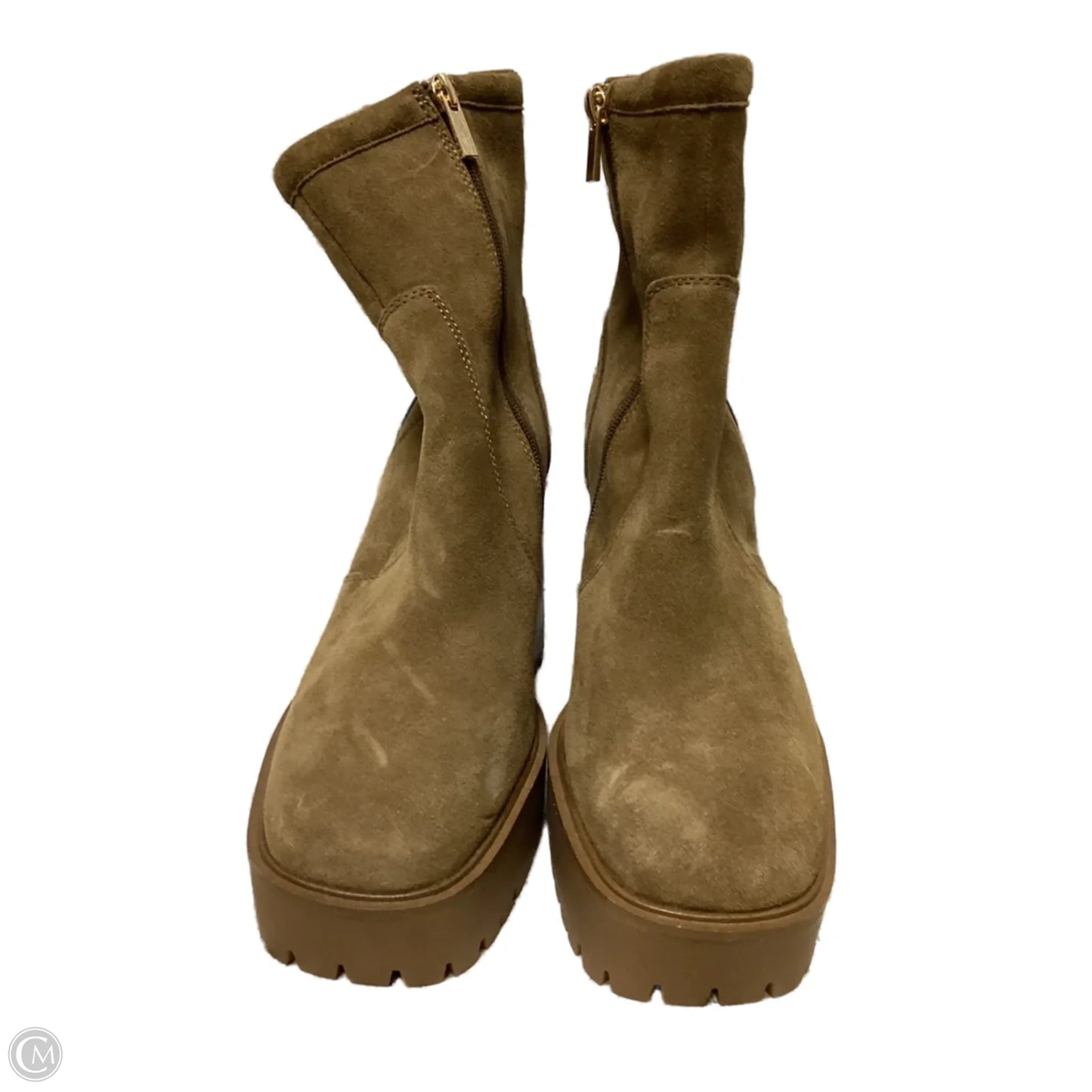 Boots Ankle Heels By Steve Madden In Tan, Size: 9.5