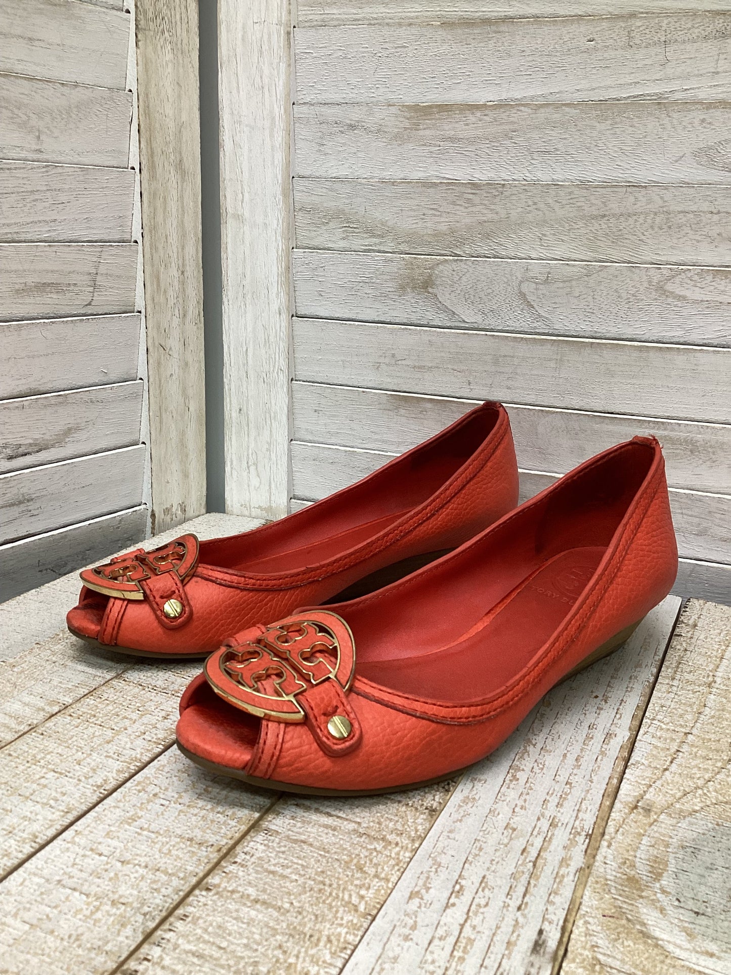 Shoes Flats By Tory Burch In Red, Size: 7