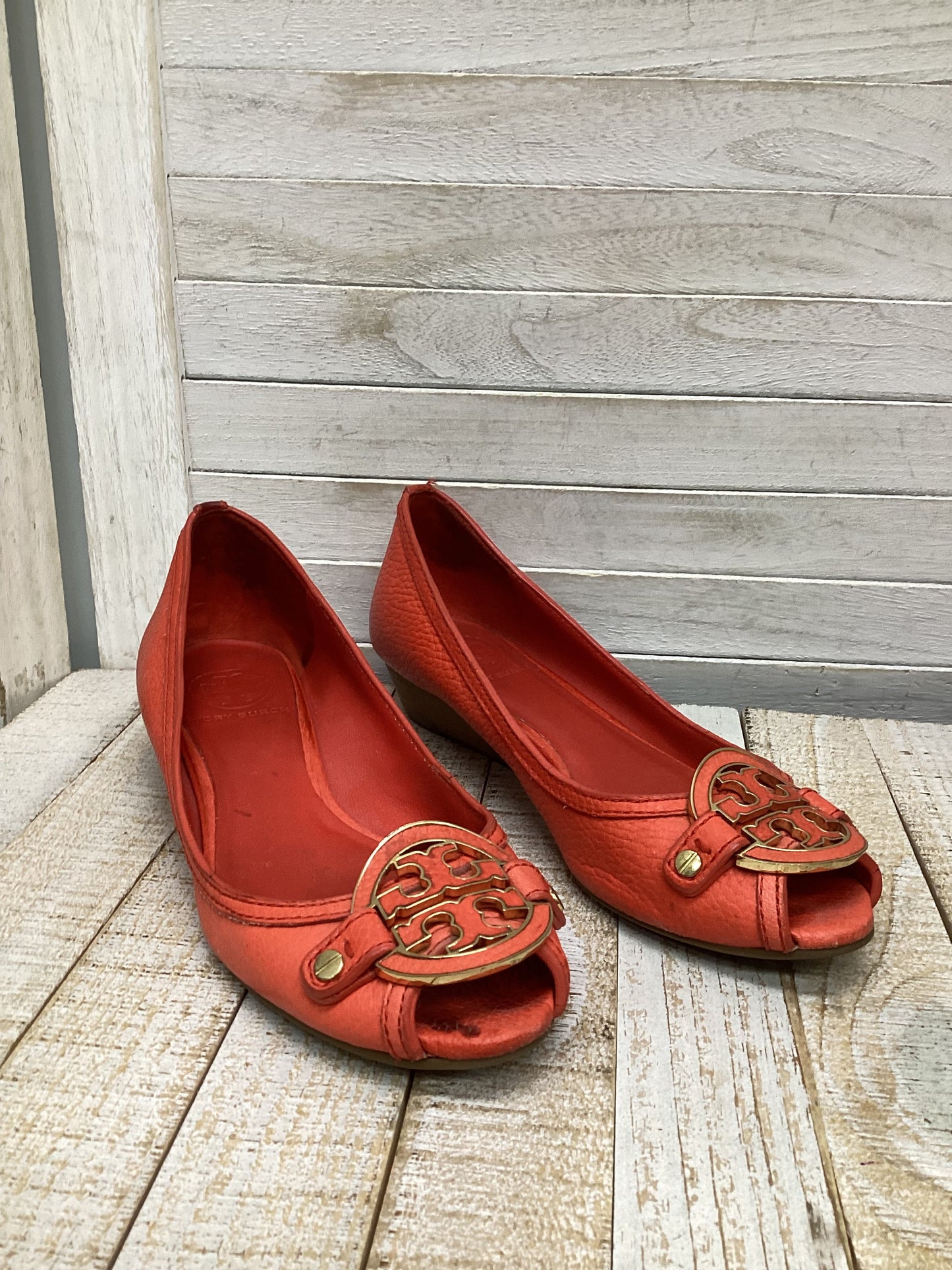 Shoes Flats By Tory Burch In Red, Size: 7