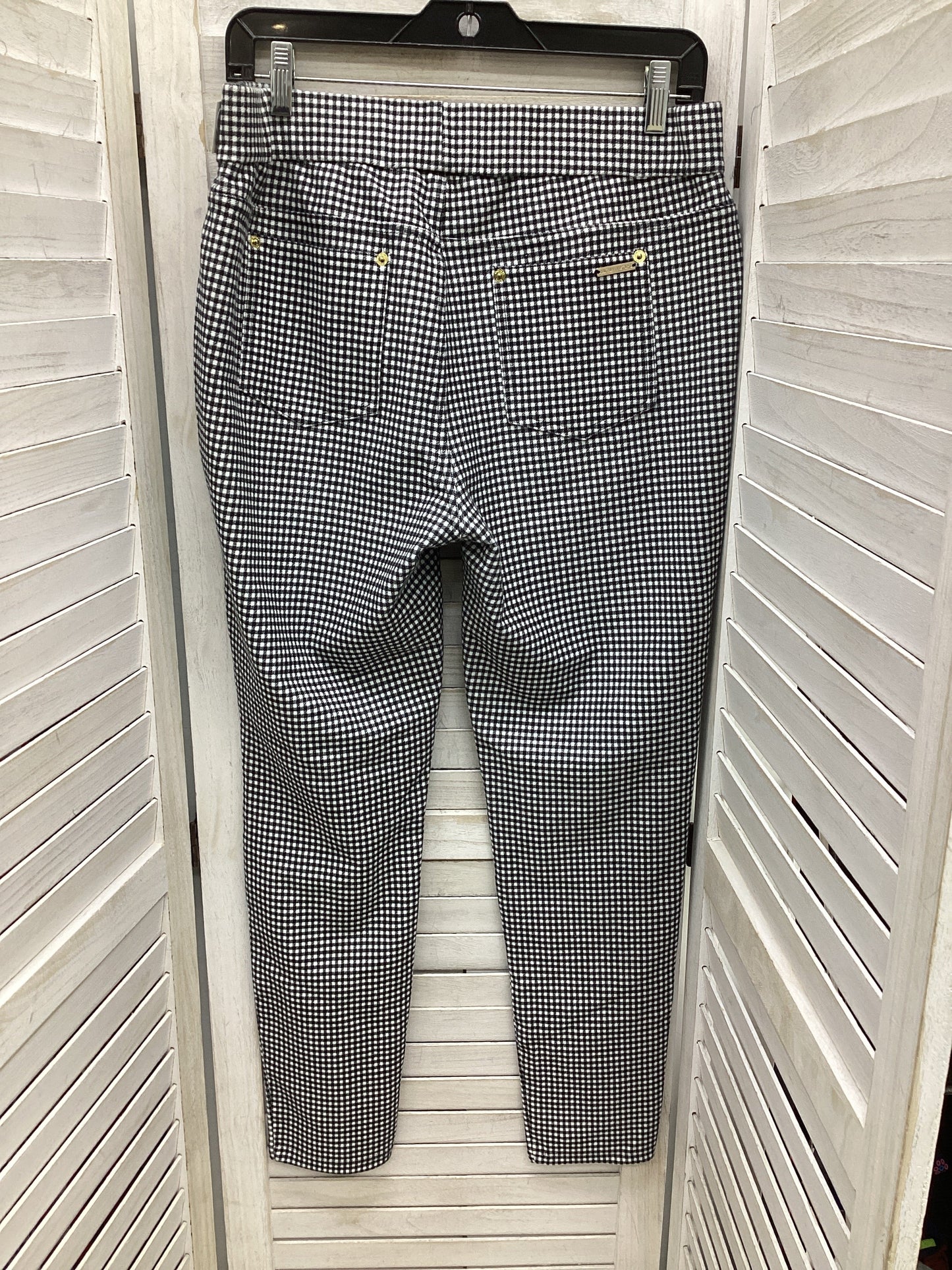 Pants Leggings By Michael Kors In Plaid Pattern, Size: L