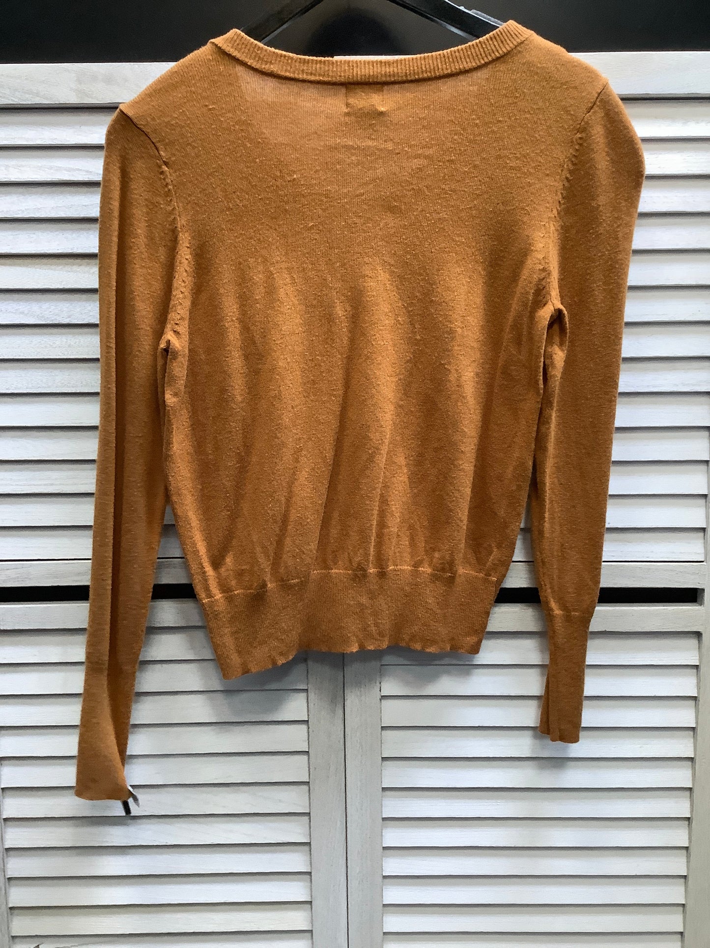 Top Long Sleeve By A New Day In Brown, Size: S