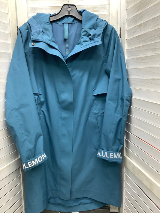 Coat Raincoat By Lululemon In Teal, Size: M