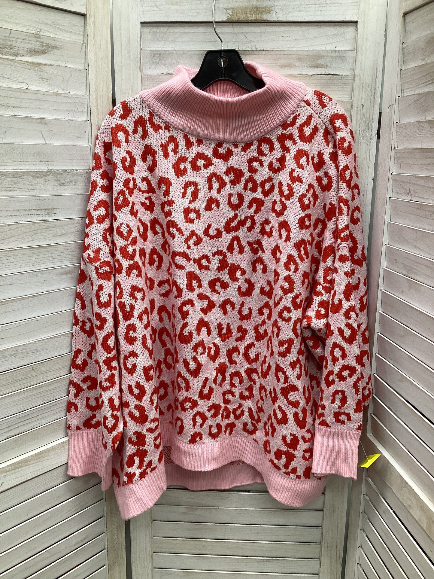 Sweater By Crown And Ivy In Pink & Red, Size: Xl