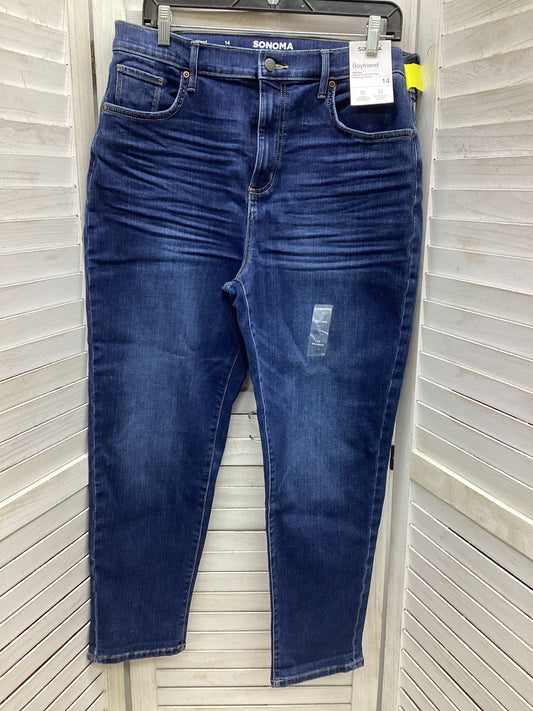 Jeans Boyfriend By Sonoma In Blue Denim, Size: 14