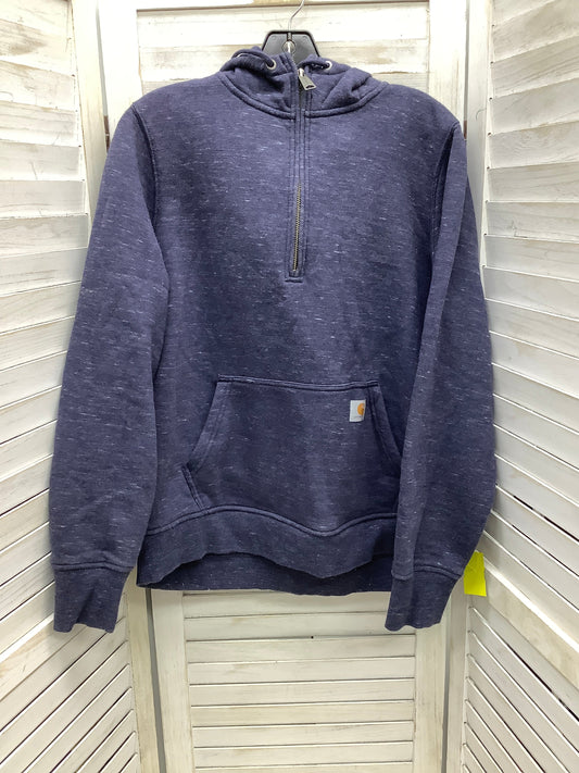 Sweatshirt Hoodie By Carhartt In Blue, Size: 12