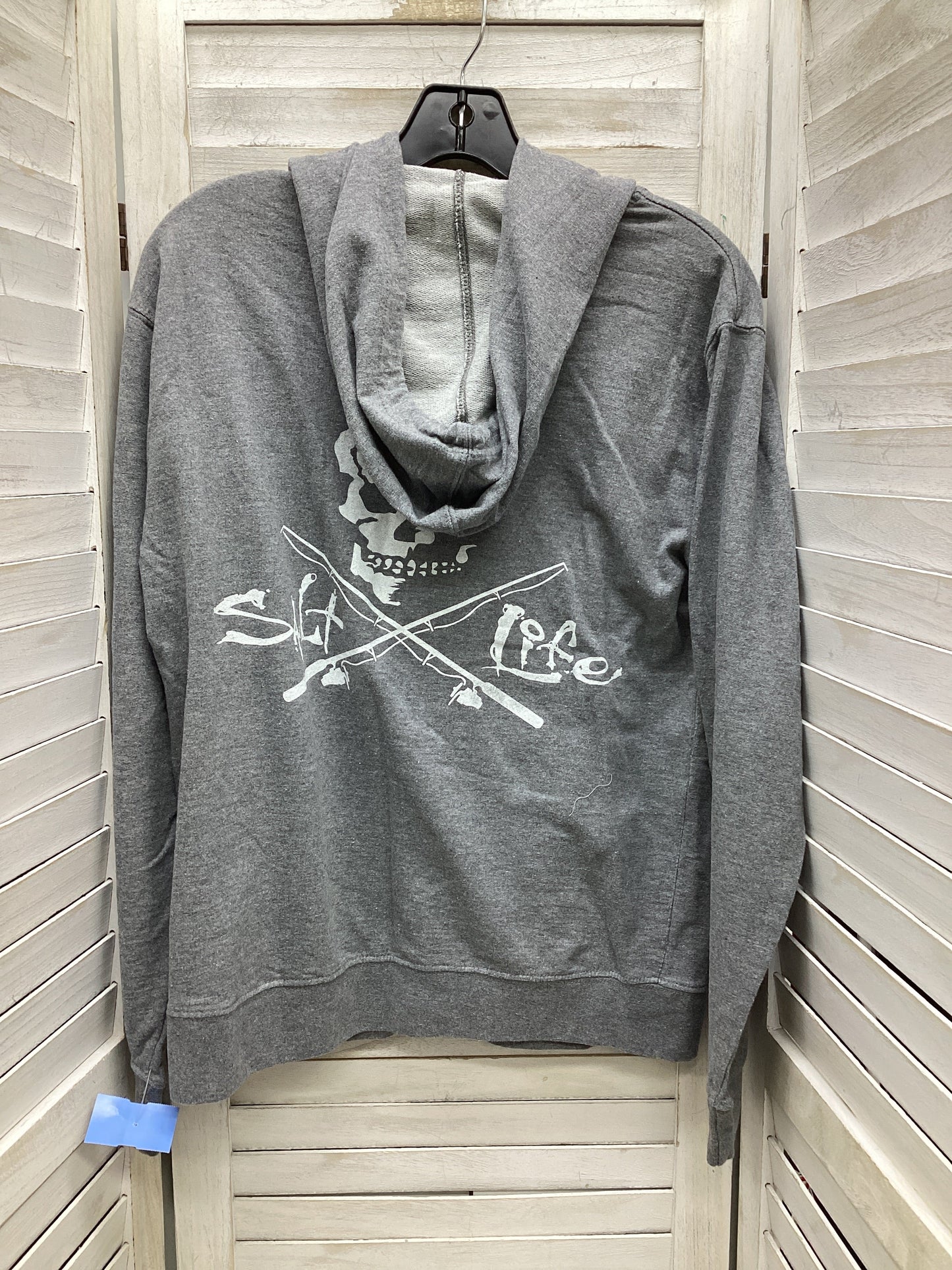 Sweatshirt Hoodie By Clothes Mentor In Grey, Size: M