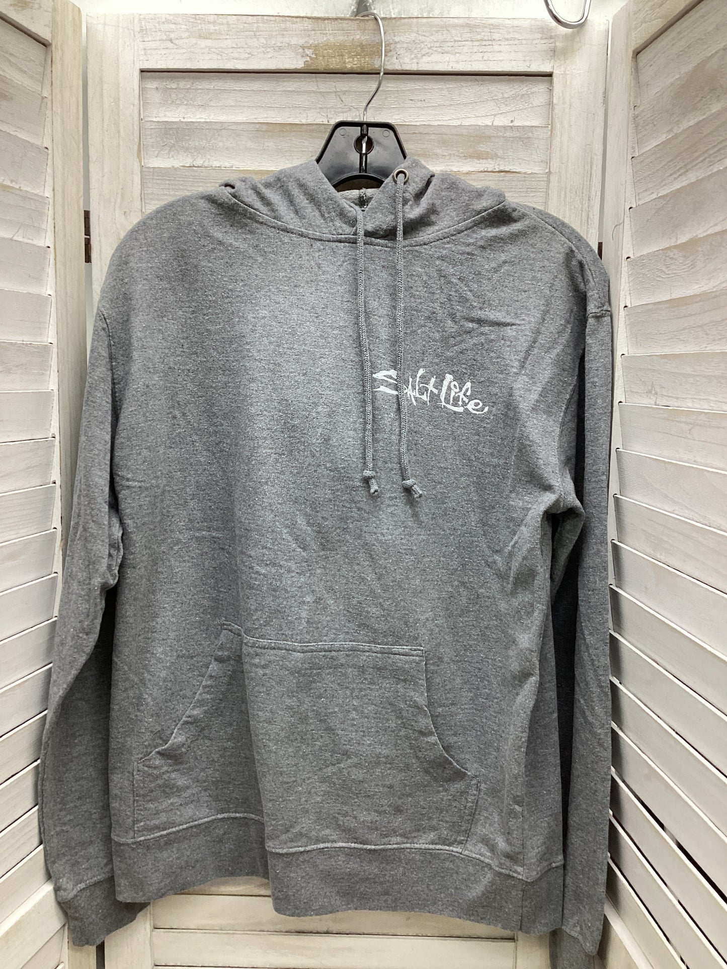 Sweatshirt Hoodie By Clothes Mentor In Grey, Size: M