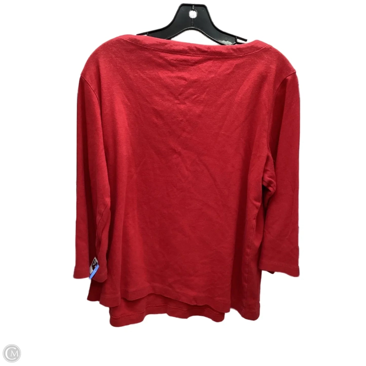 Top Long Sleeve By Croft And Barrow In Red, Size: Xxl