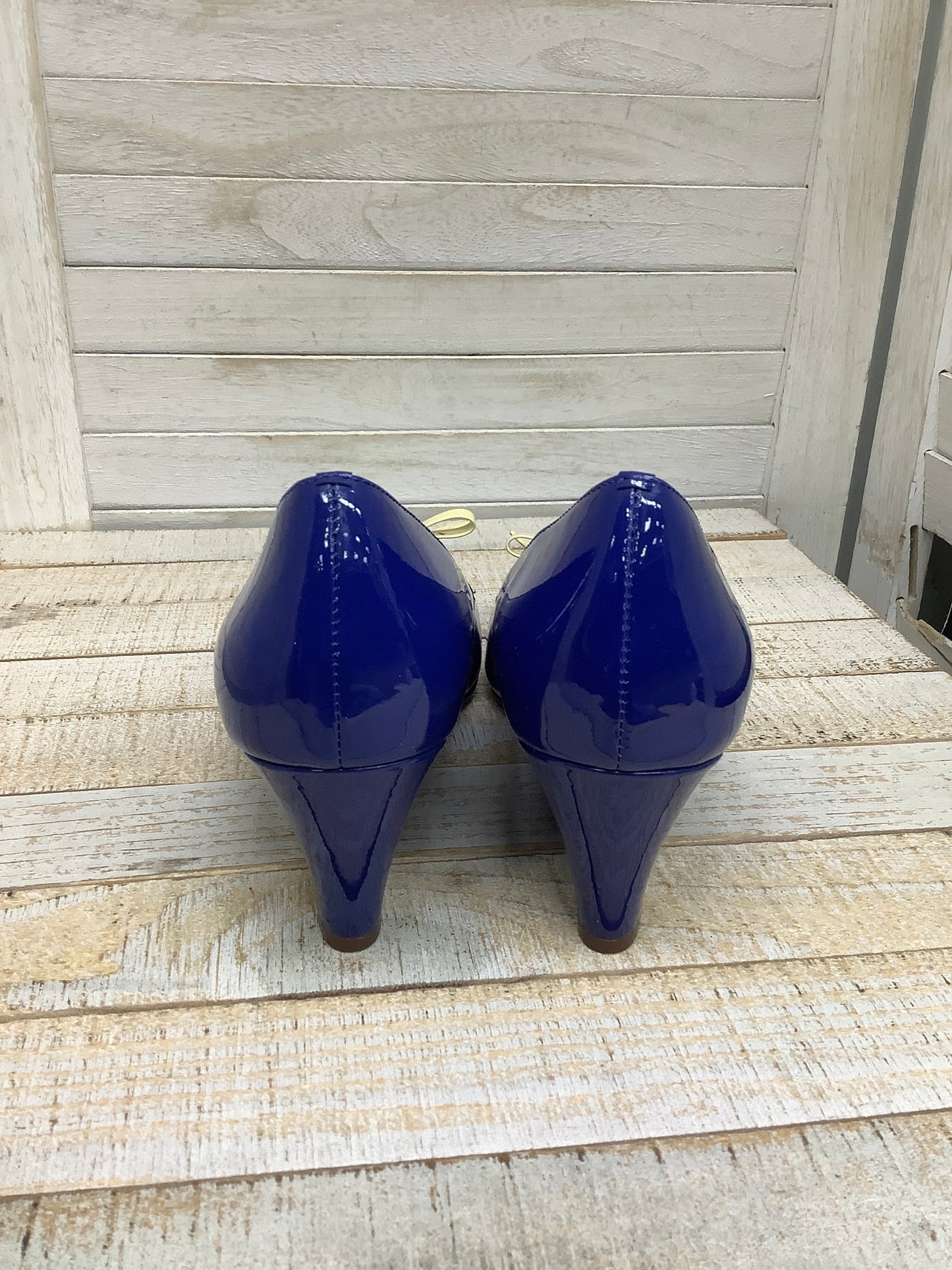 Sandals Heels Wedge By Kate Spade In Blue, Size: 8.5