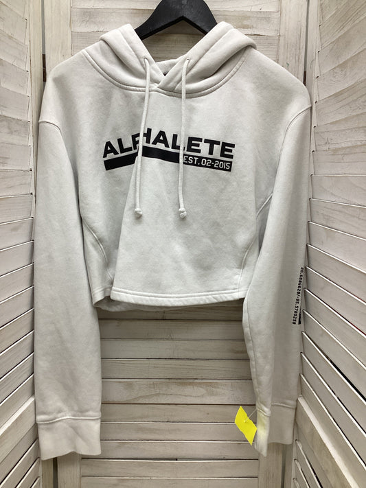 Sweatshirt Hoodie By Clothes Mentor In White, Size: M