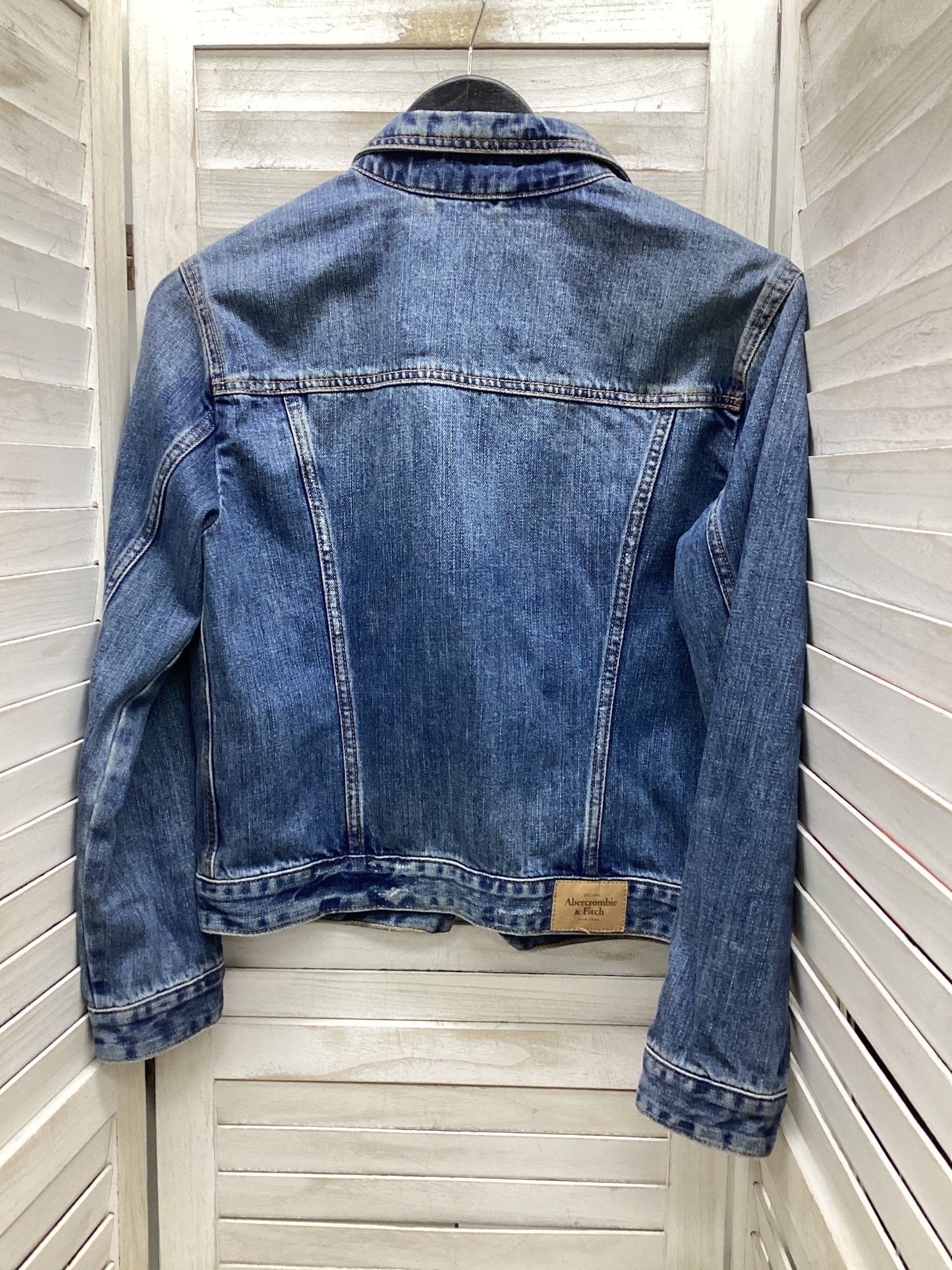 Jacket Denim By Abercrombie And Fitch In Blue Denim, Size: Xs