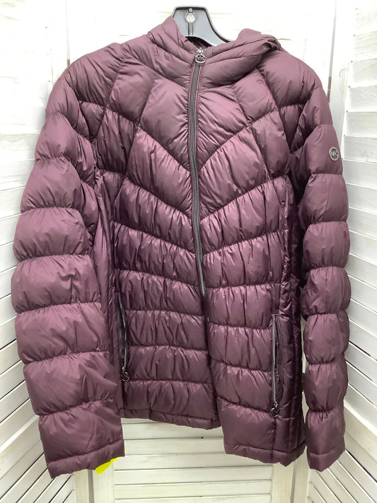 Coat Puffer & Quilted By Michael By Michael Kors In Purple, Size: 1x