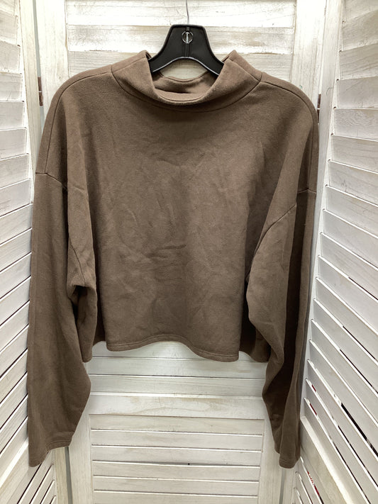 Sweatshirt Collar By Express In Brown, Size: Xl