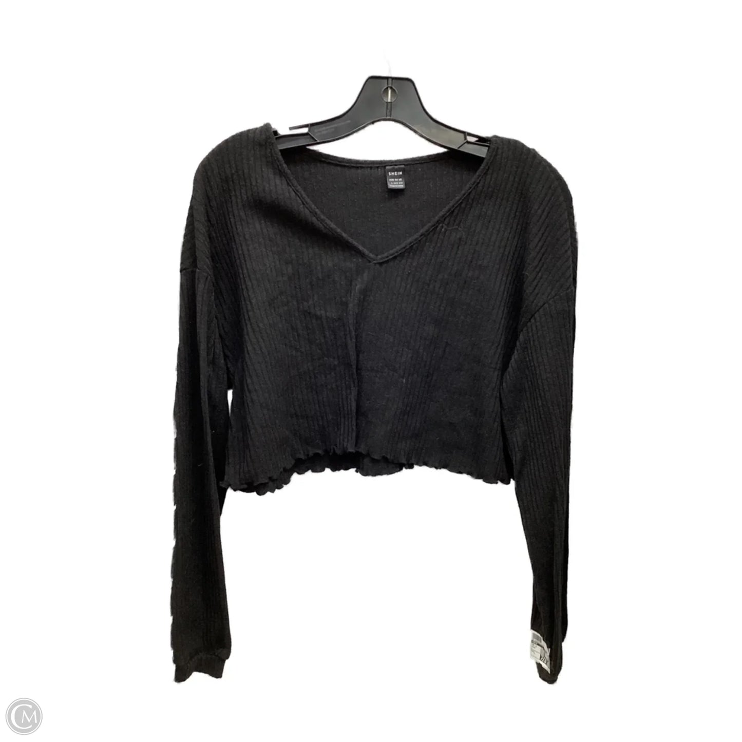 Top Long Sleeve By Shein In Black, Size: L