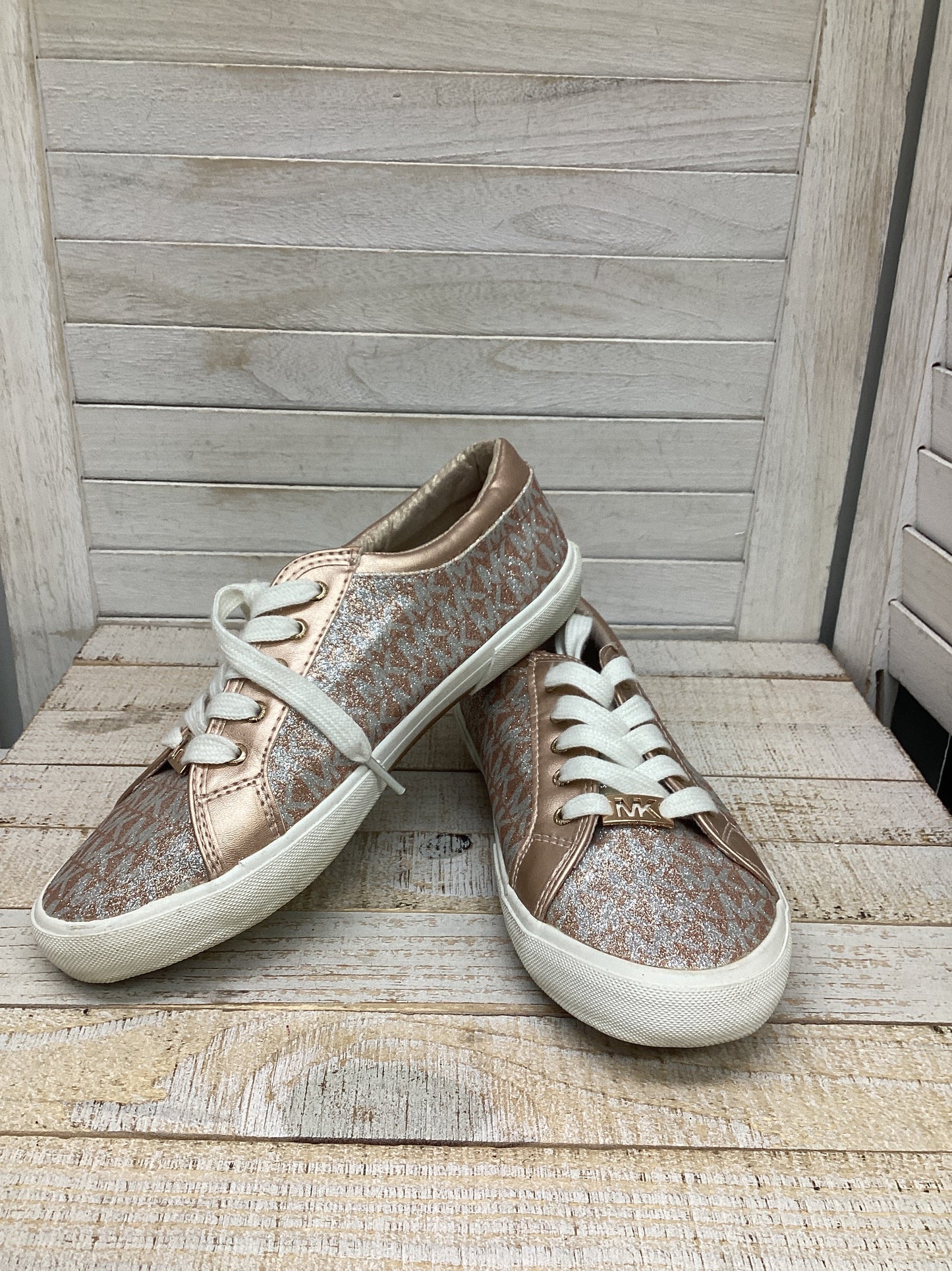 Shoes Sneakers By Michael Kors In Rose Gold, Size: 5