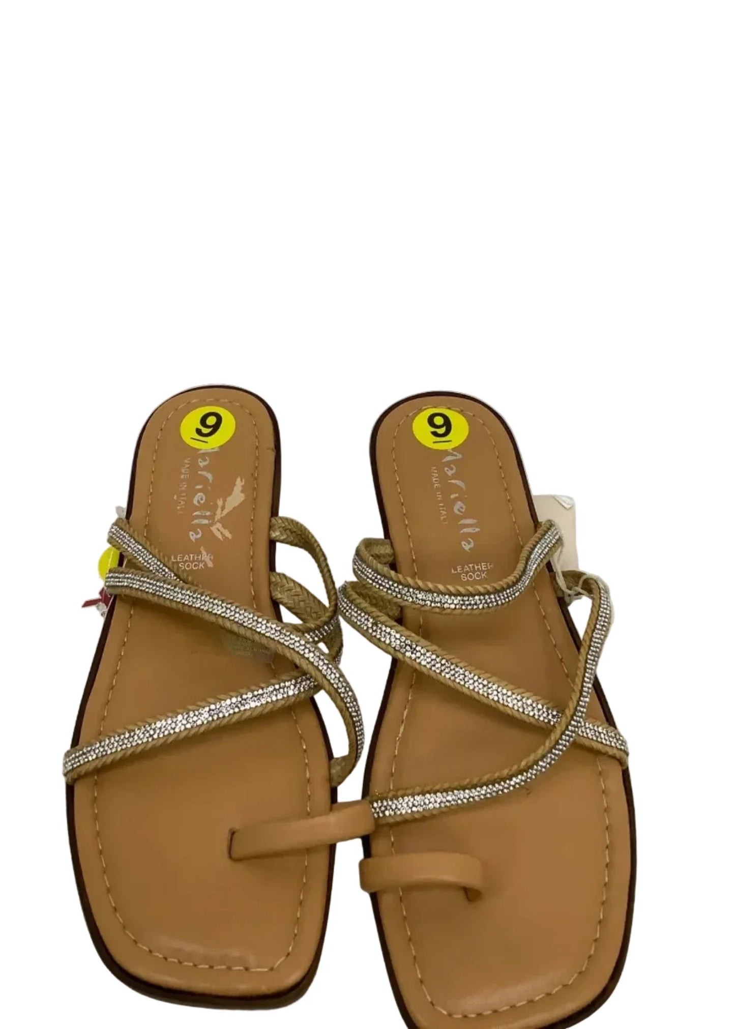 Sandals Flats By Clothes Mentor In Tan, Size: 9