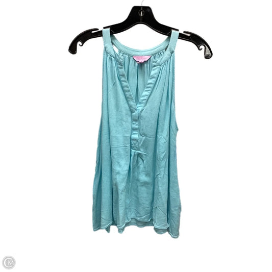 Top Sleeveless Designer By Lilly Pulitzer In Aqua, Size: L