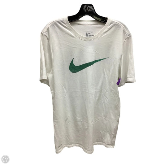 Top Short Sleeve Basic By Nike In Green & White, Size: M