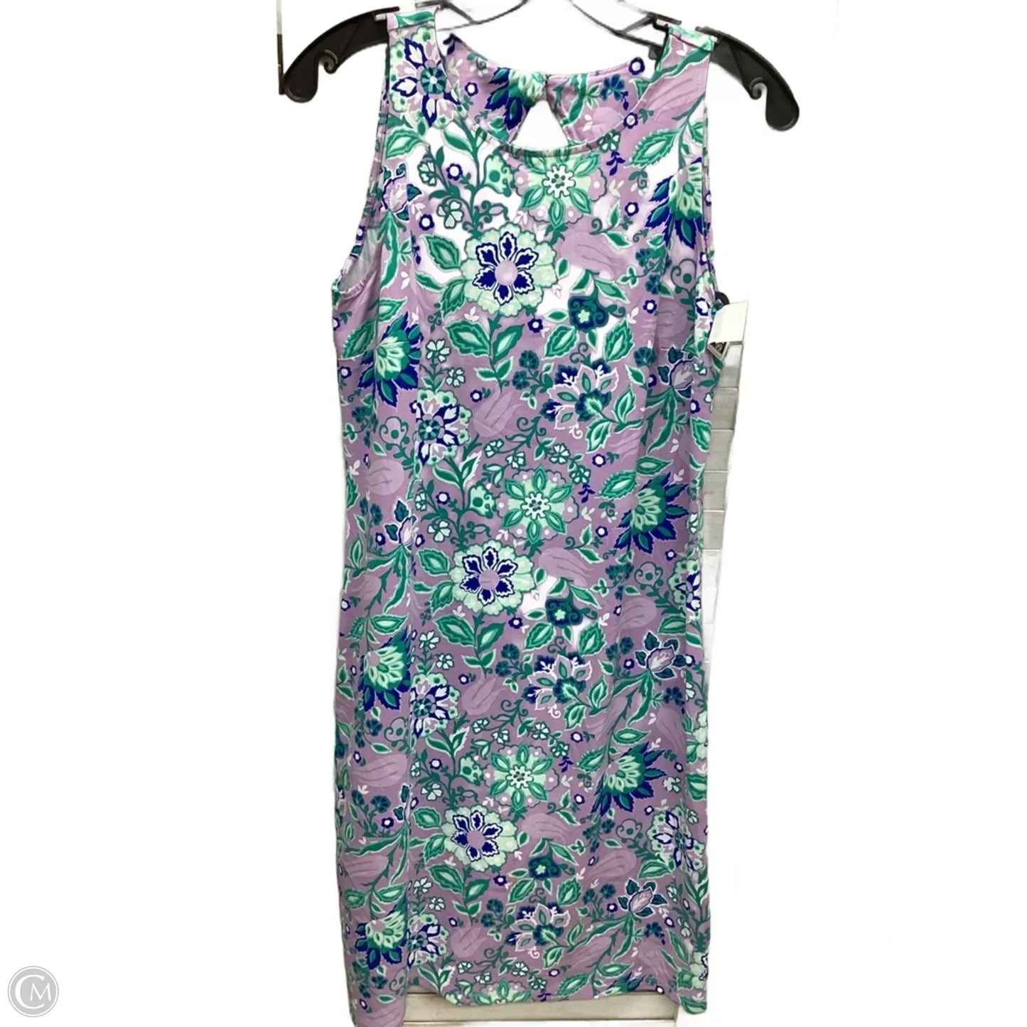 Dress Casual Midi By Talbots In Green & Purple, Size: S