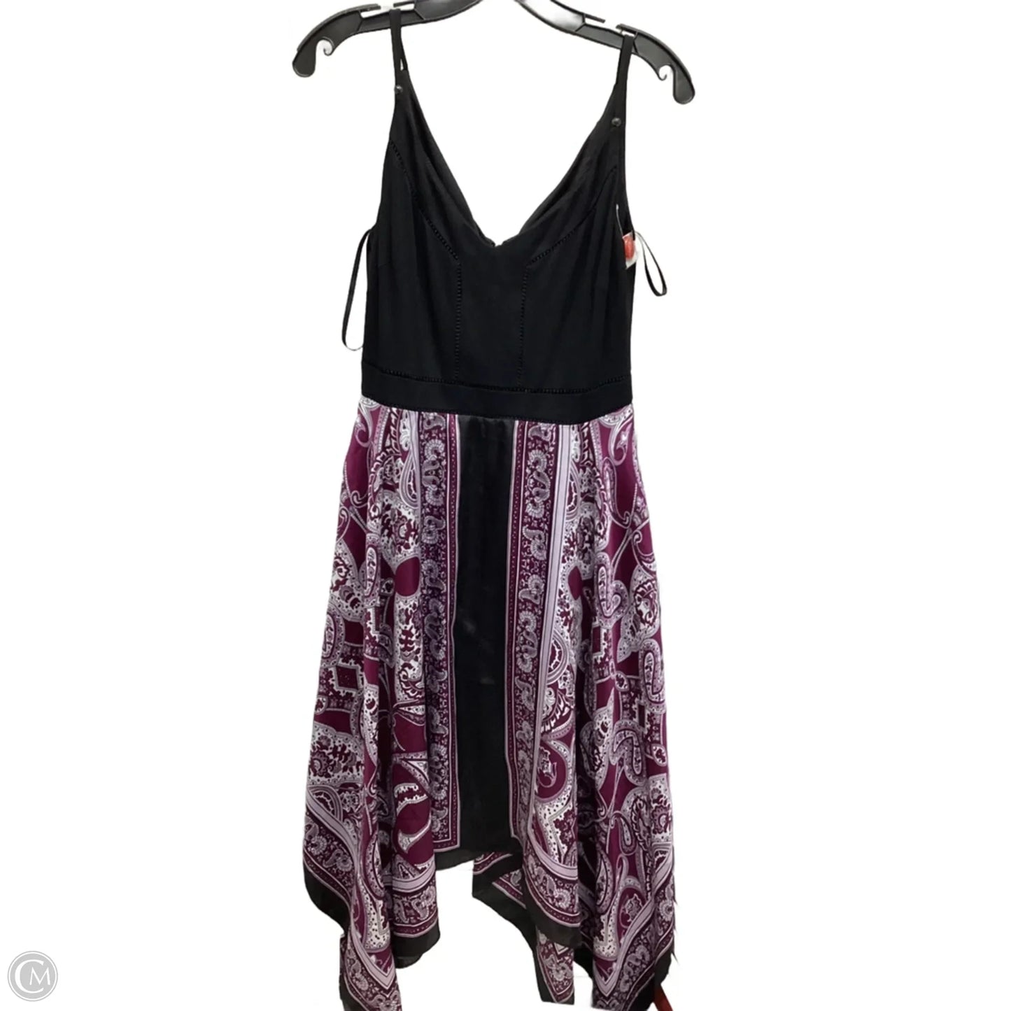 Dress Casual Midi By White House Black Market In Black & Purple, Size: S