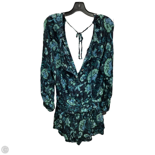Romper By Free People In Blue & Green, Size: Xs