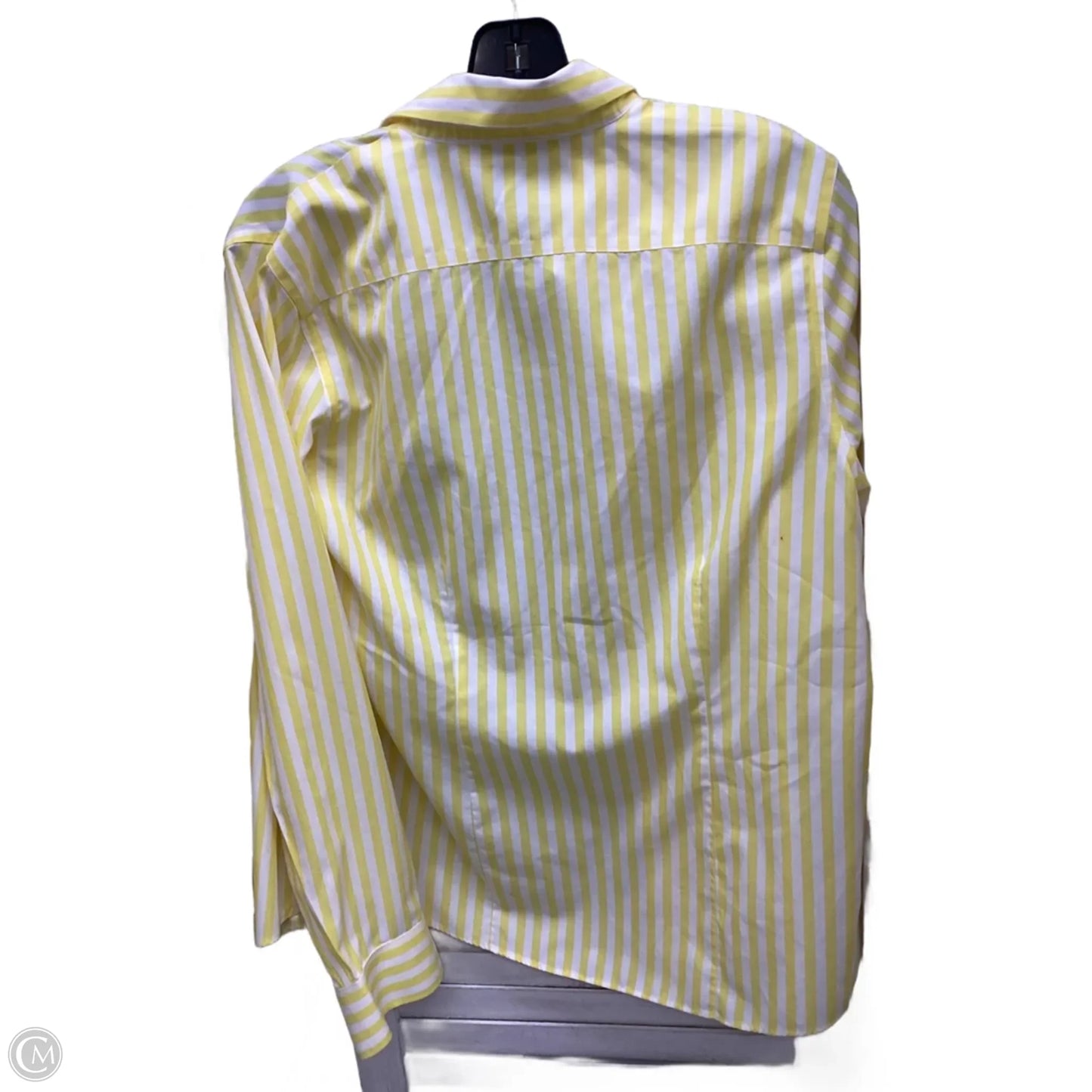 Top Long Sleeve By Lands End In Striped Pattern, Size: M