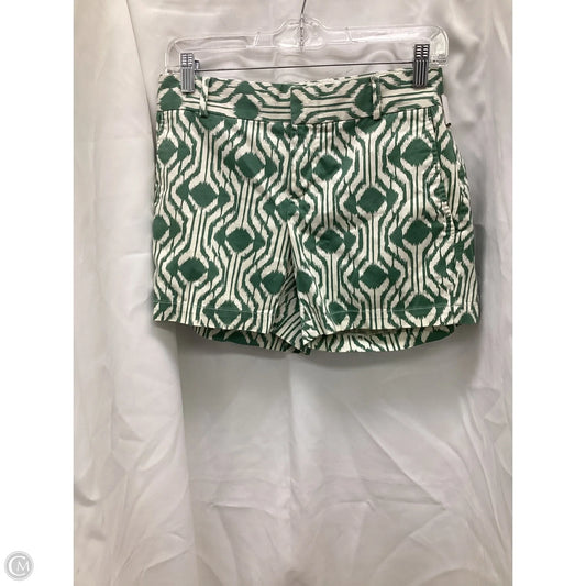 Shorts By Banana Republic In Green & White, Size: 4