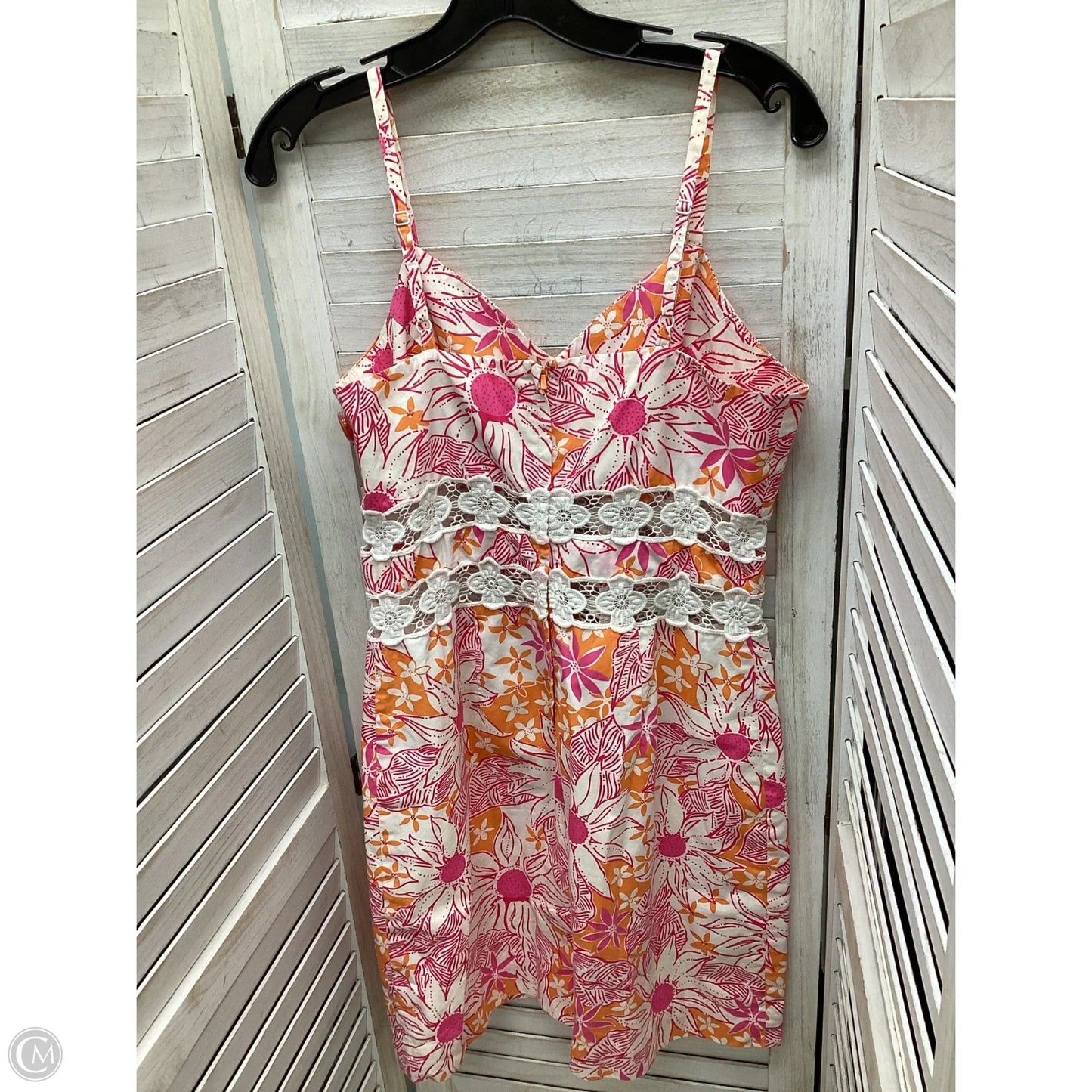 Dress Designer By Lilly Pulitzer In Orange & Pink, Size: 8