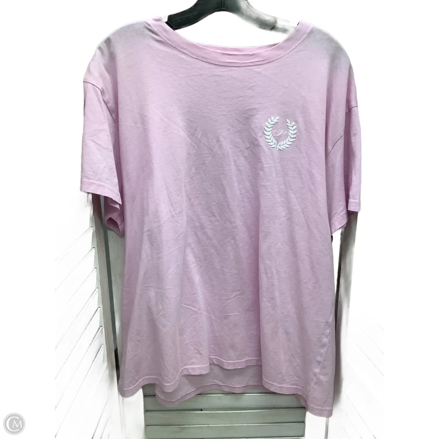 Top Short Sleeve By Pink In Pink, Size: L