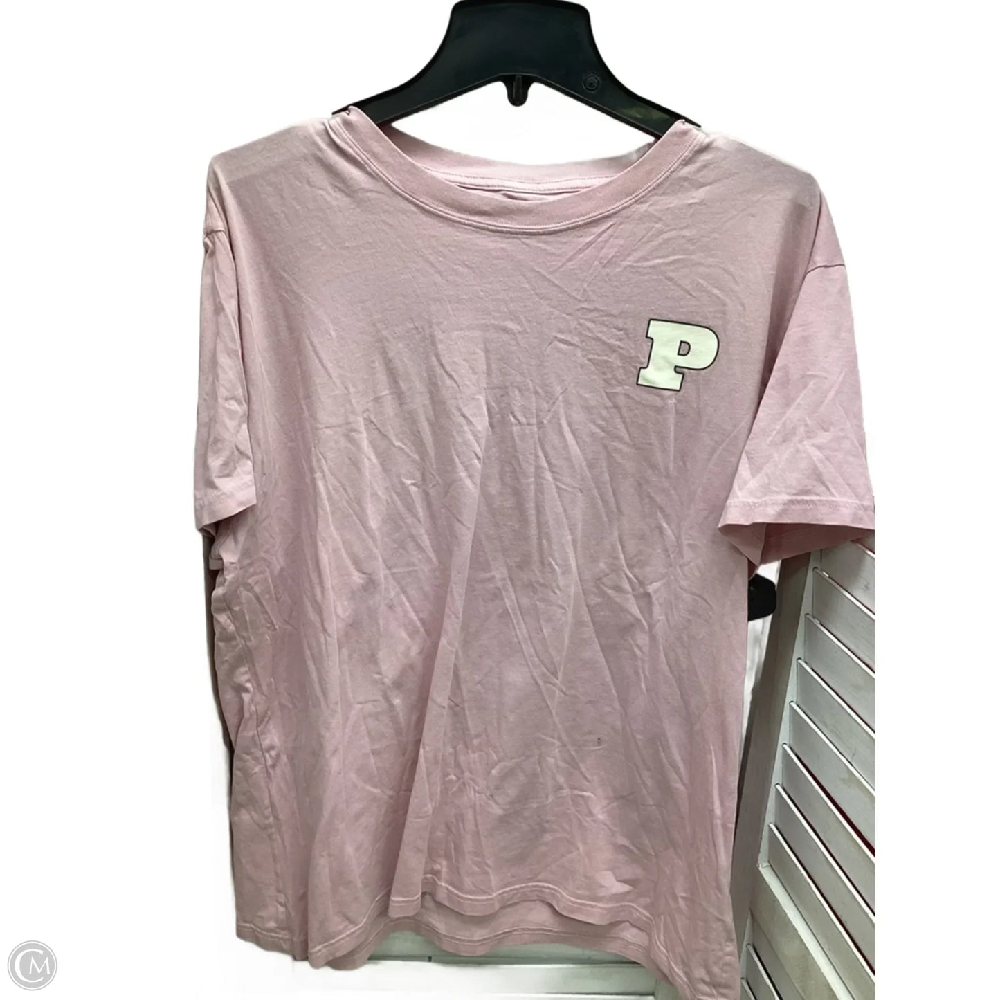 Top Short Sleeve By Pink In Pink, Size: L