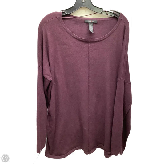 Top Long Sleeve By Style And Company In Maroon, Size: Xxl