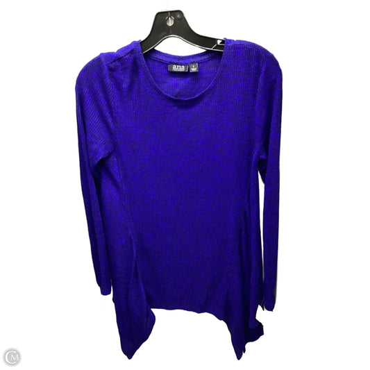 Top Long Sleeve By Ana In Blue, Size: S