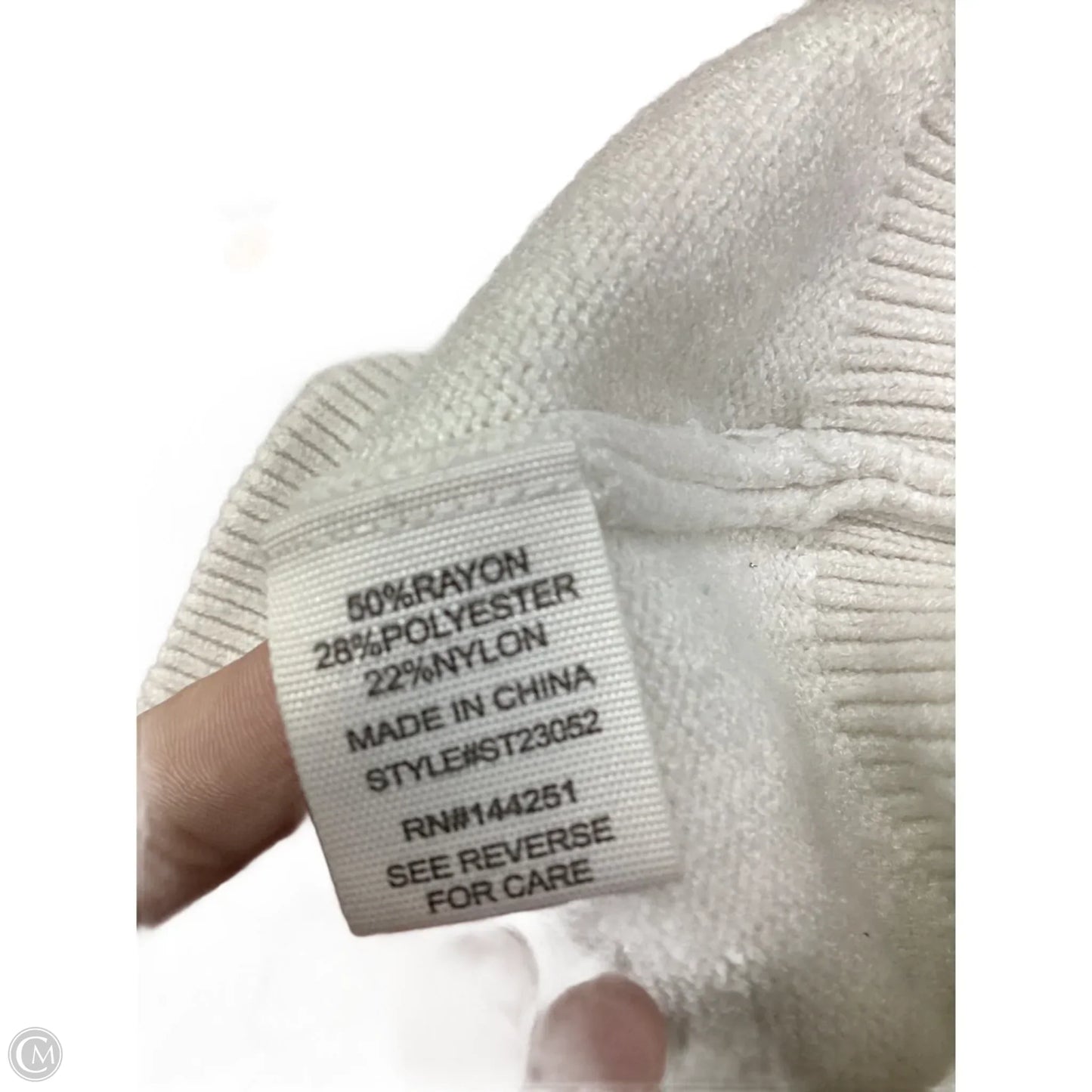 Top Long Sleeve By Jessica Simpson In Orange & White, Size: L