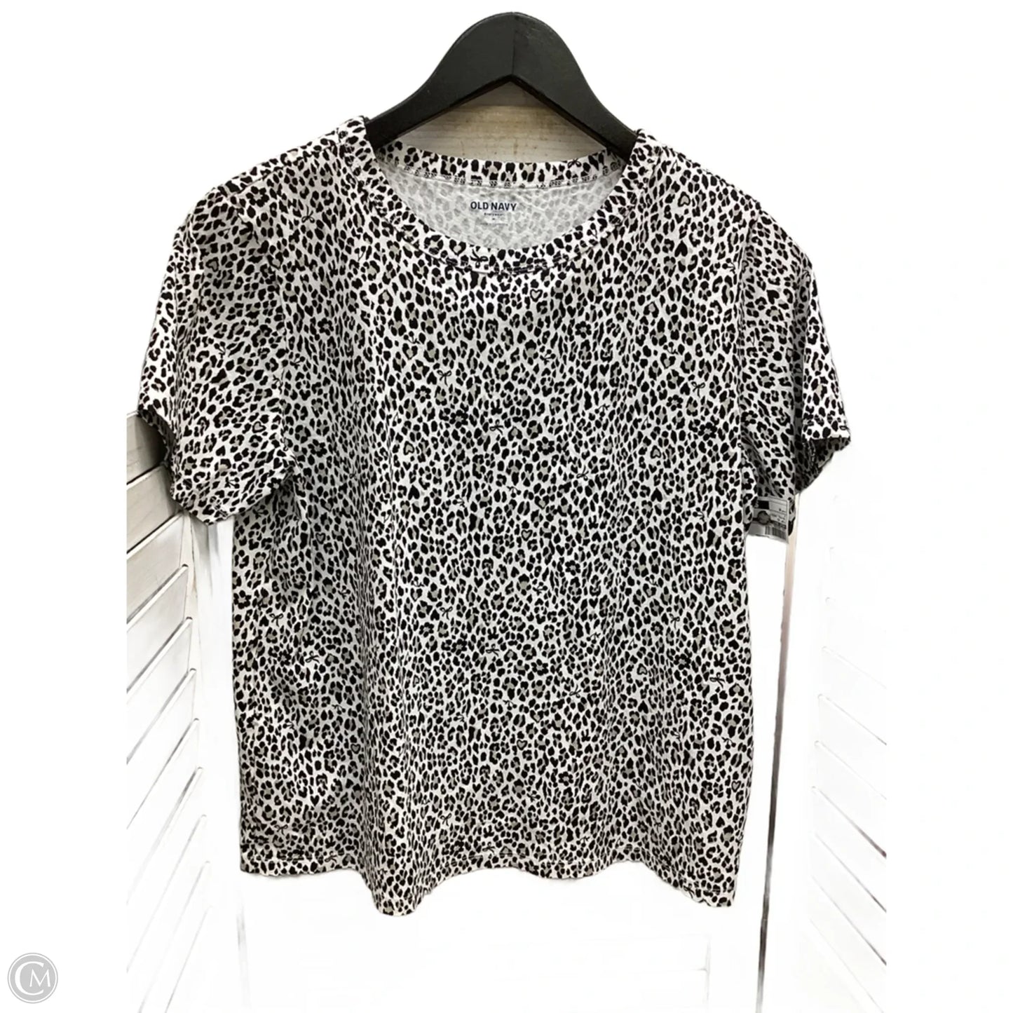 Top Short Sleeve By Old Navy In Animal Print, Size: M