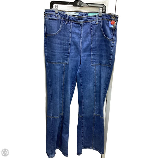 Jeans Boot Cut By Anthropologie In Blue Denim, Size: 18