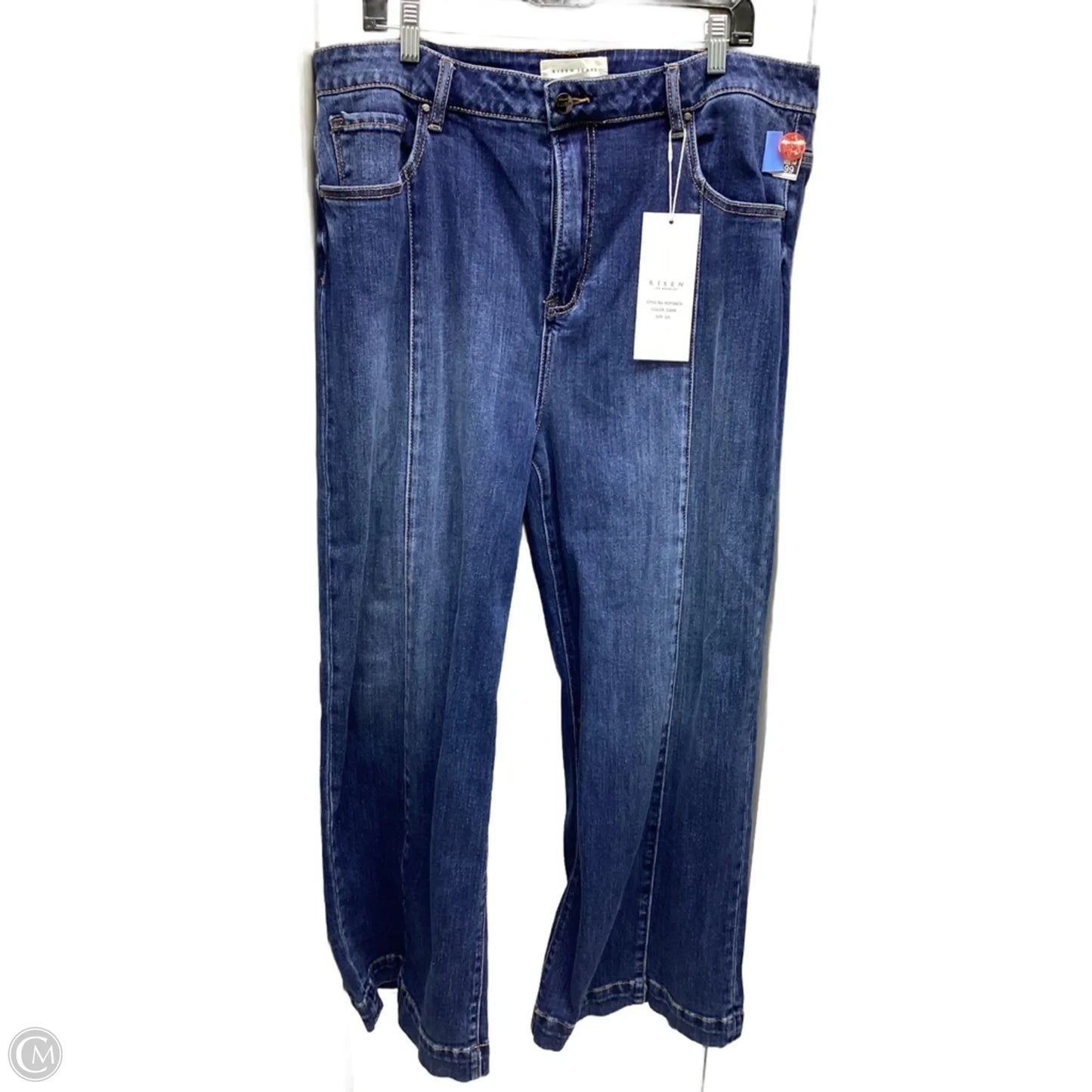 Jeans Wide Leg By Risen In Blue Denim, Size: 2x