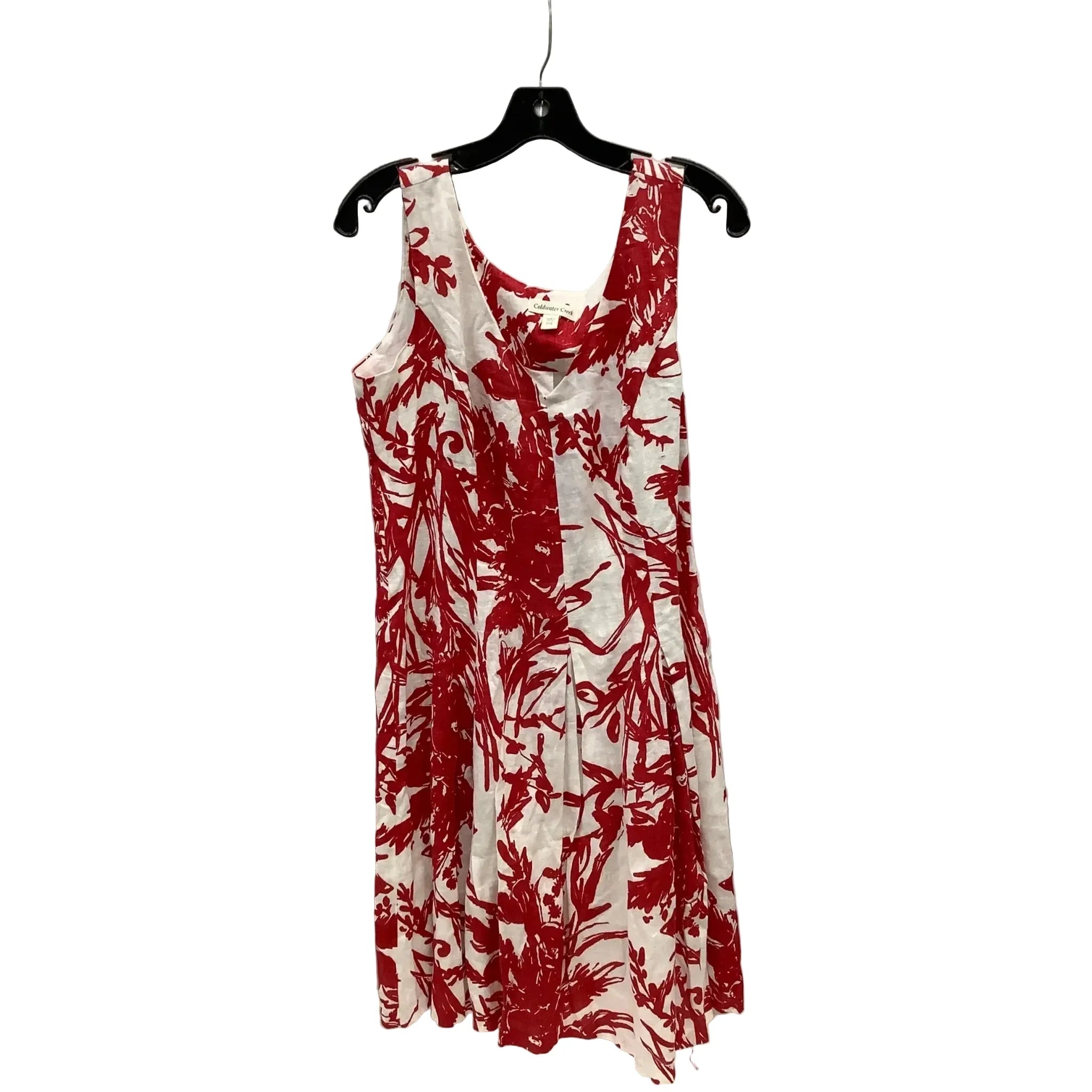 midi coldwater creek dresses Dress Casual Midi By Coldwater Creek In Red & White, Size: 14p