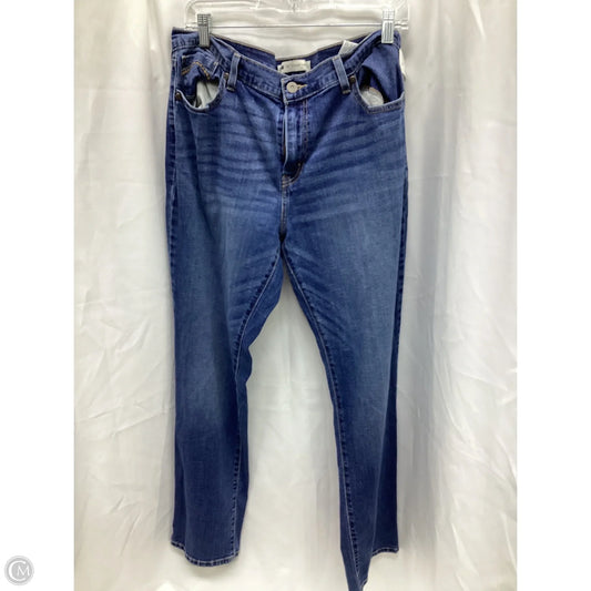 Jeans Straight By Levis In Blue Denim, Size: 16