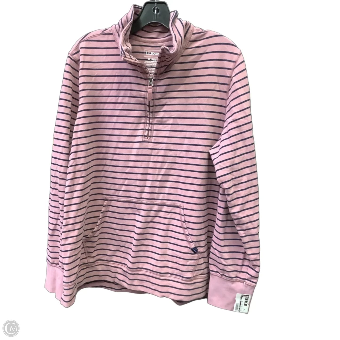 Sweatshirt Collar By L.l. Bean In Striped Pattern, Size: Xl