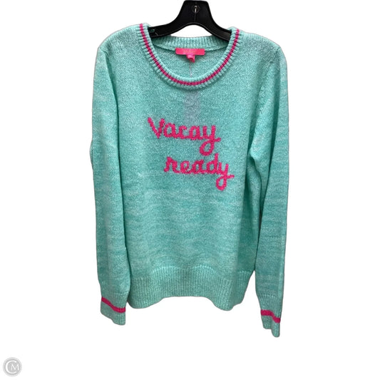 Sweater Designer By Lilly Pulitzer In Blue & Pink, Size: Xl