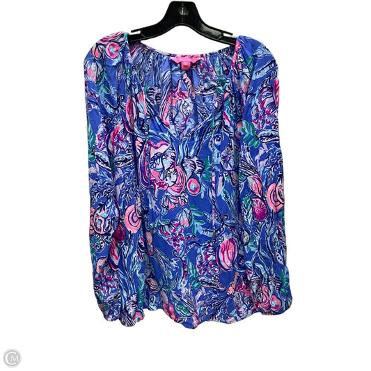 Top Long Sleeve Designer By Lilly Pulitzer In Multi-colored, Size: L
