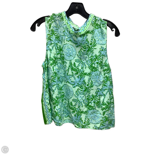 Top Sleeveless Designer By Lilly Pulitzer In Green, Size: L