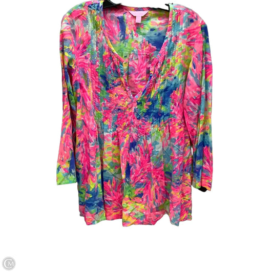 Top Long Sleeve Designer By Lilly Pulitzer In Multi-colored, Size: L