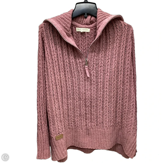 Sweatshirt Collar By Simply Southern In Mauve, Size: L