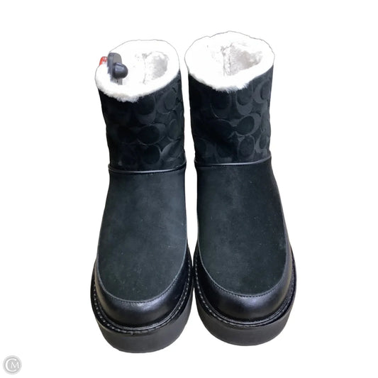 Boots Designer By Coach In Black, Size: 10