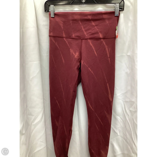Athletic Leggings By Lululemon In Maroon, Size: 6